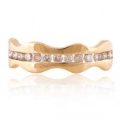 Designer Ring with Certified Diamonds in 18k Yellow Gold - LR1867P